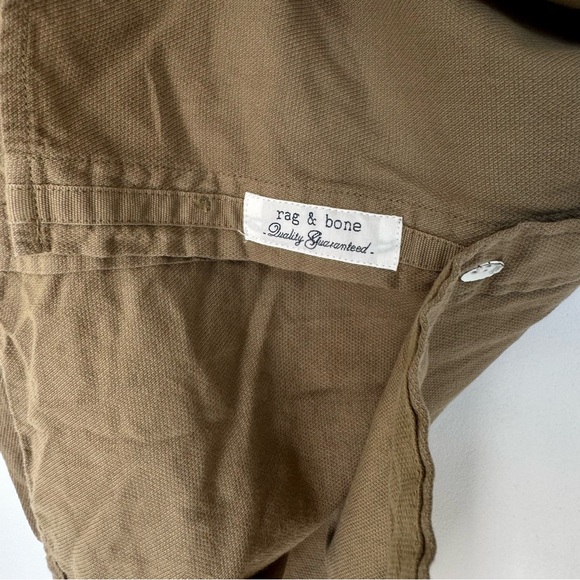 Rag & Bone Men’s Fit 2 Long Sleeve Button Down Collared Shirt in Tan Olive Beige - Picture 15 of 16